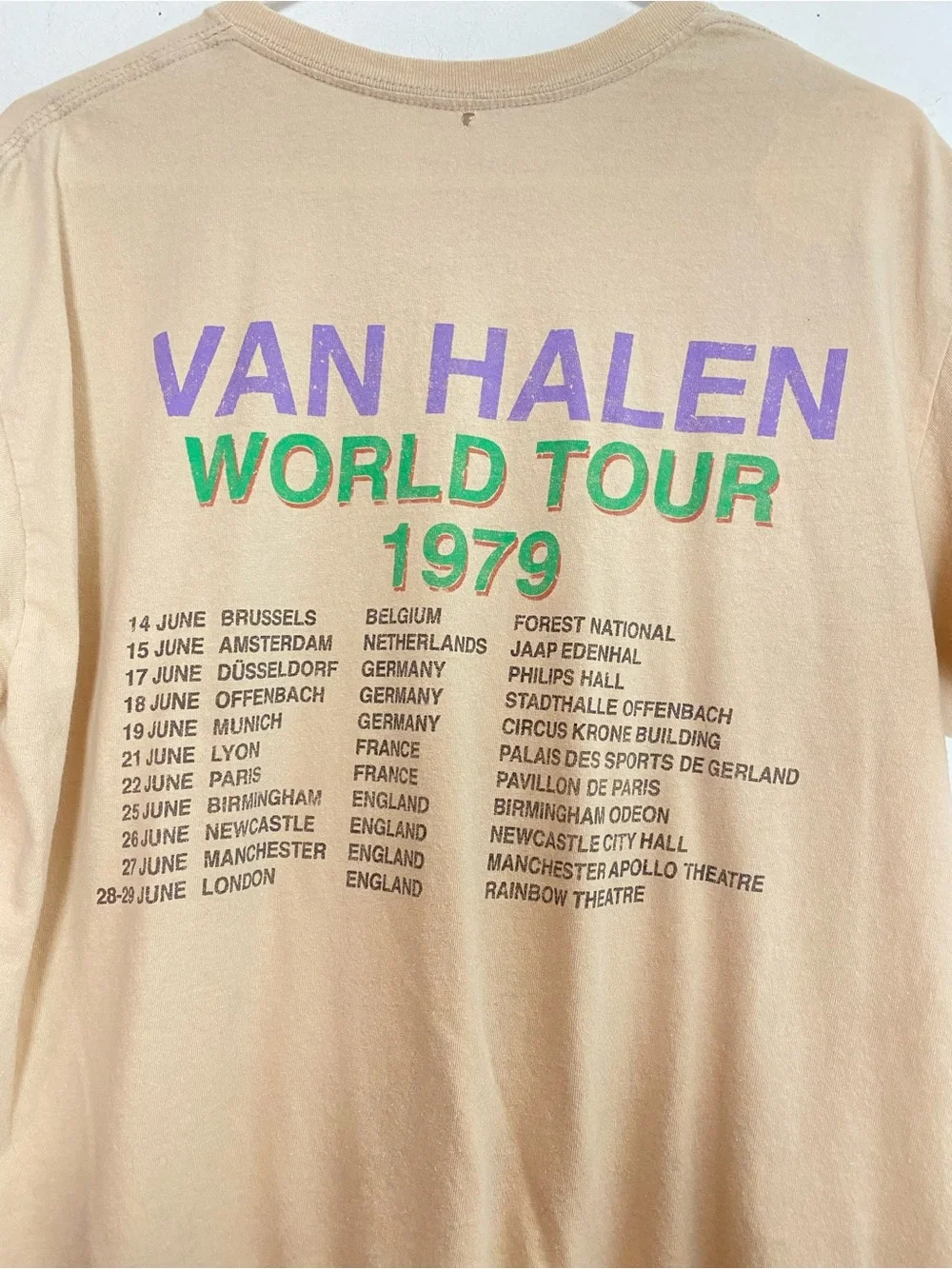 Van Halen Tee Mens Size Large Unisex Graphic Print Band Tshirt Retro